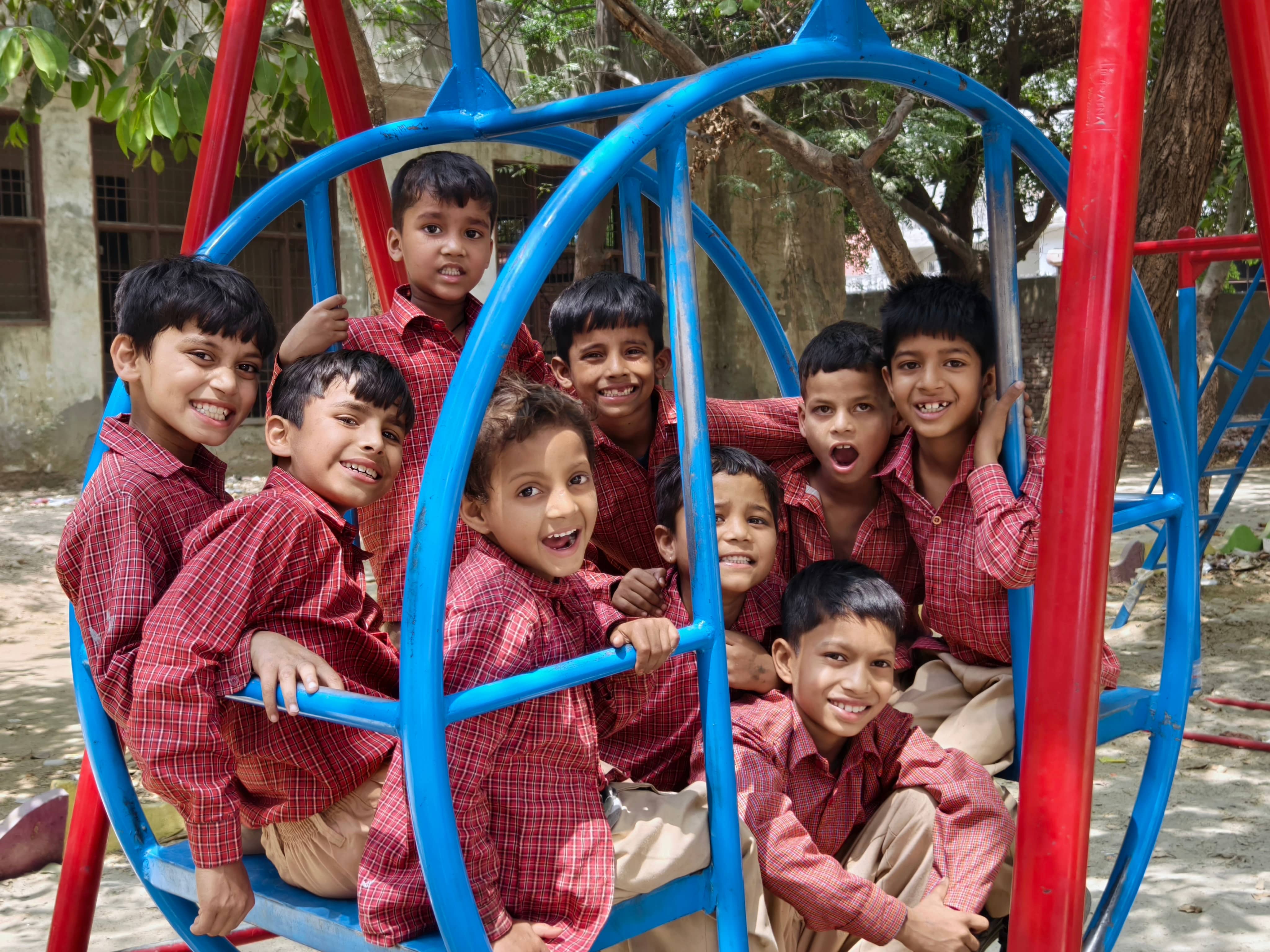 Children in school classroom